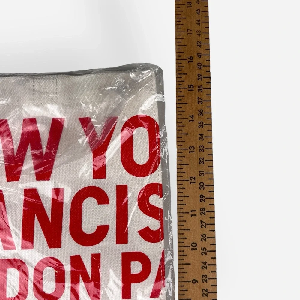 Uniqlo Red‎ Font Canvas Tote Bag City Series New York San Francisco Tokyo London